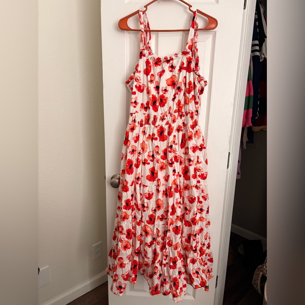 Matilda Jane Womens Maxi Dress Summer Siesta Poppy Floral Flowers Size LargeNWOT